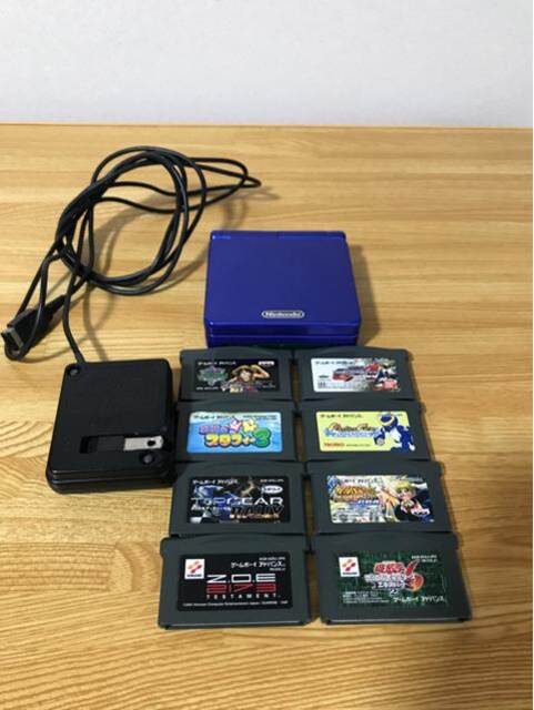 ゲームボーイアドバンスsp 青 充電器付き ソフト箱説明書なし 新品